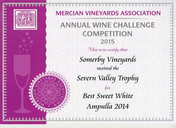 Ampulla 2014 MVA Awards Severn Cup for best sweet wine